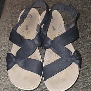 Cloudsteppers by Clarks Navy Knot-Strap Casual Sandals